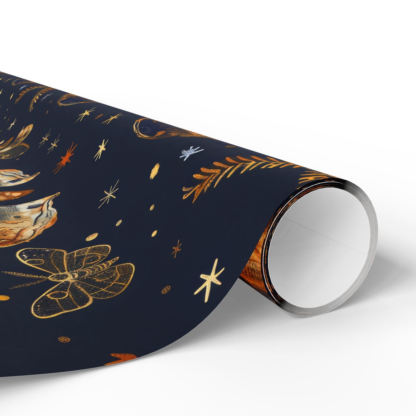 Midnight Moth Wrapping Paper – Celestial Wonder for Every Gift