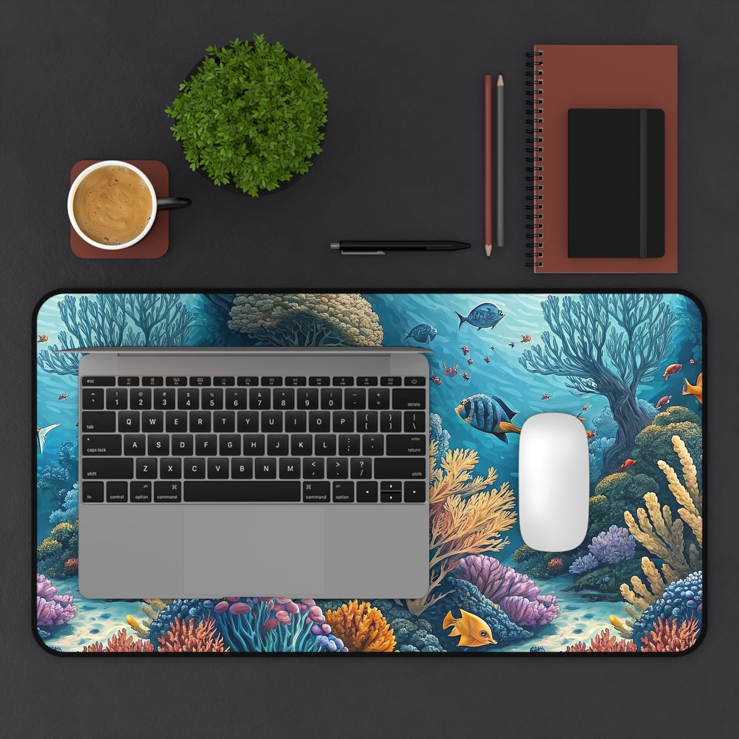 Coral Reef Desk Mat – Ocean Calm for Your Workspace