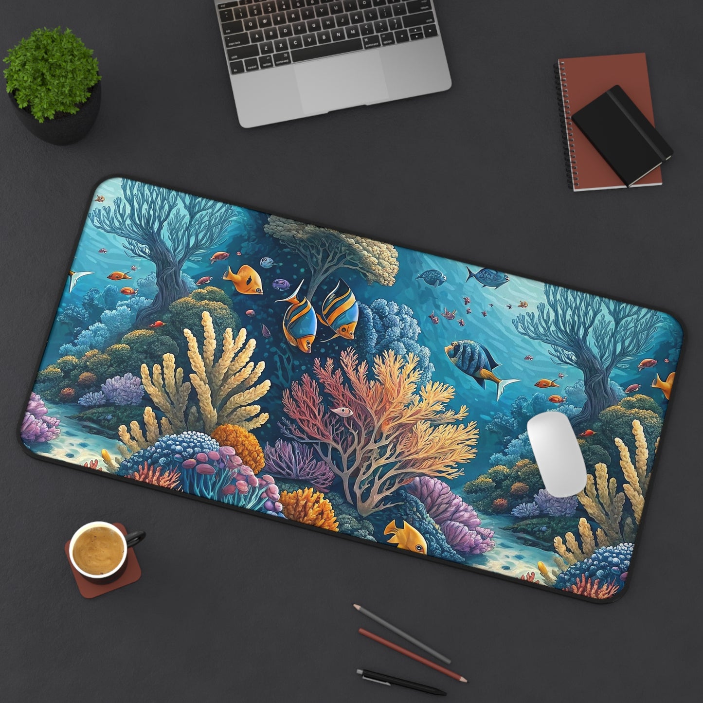 Coral Reef Desk Mat – Ocean Calm for Your Workspace