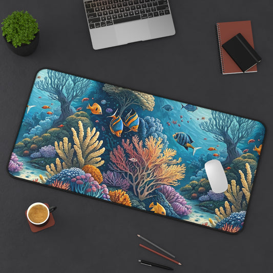 Coral Reef Desk Mat – Ocean Calm for Your Workspace