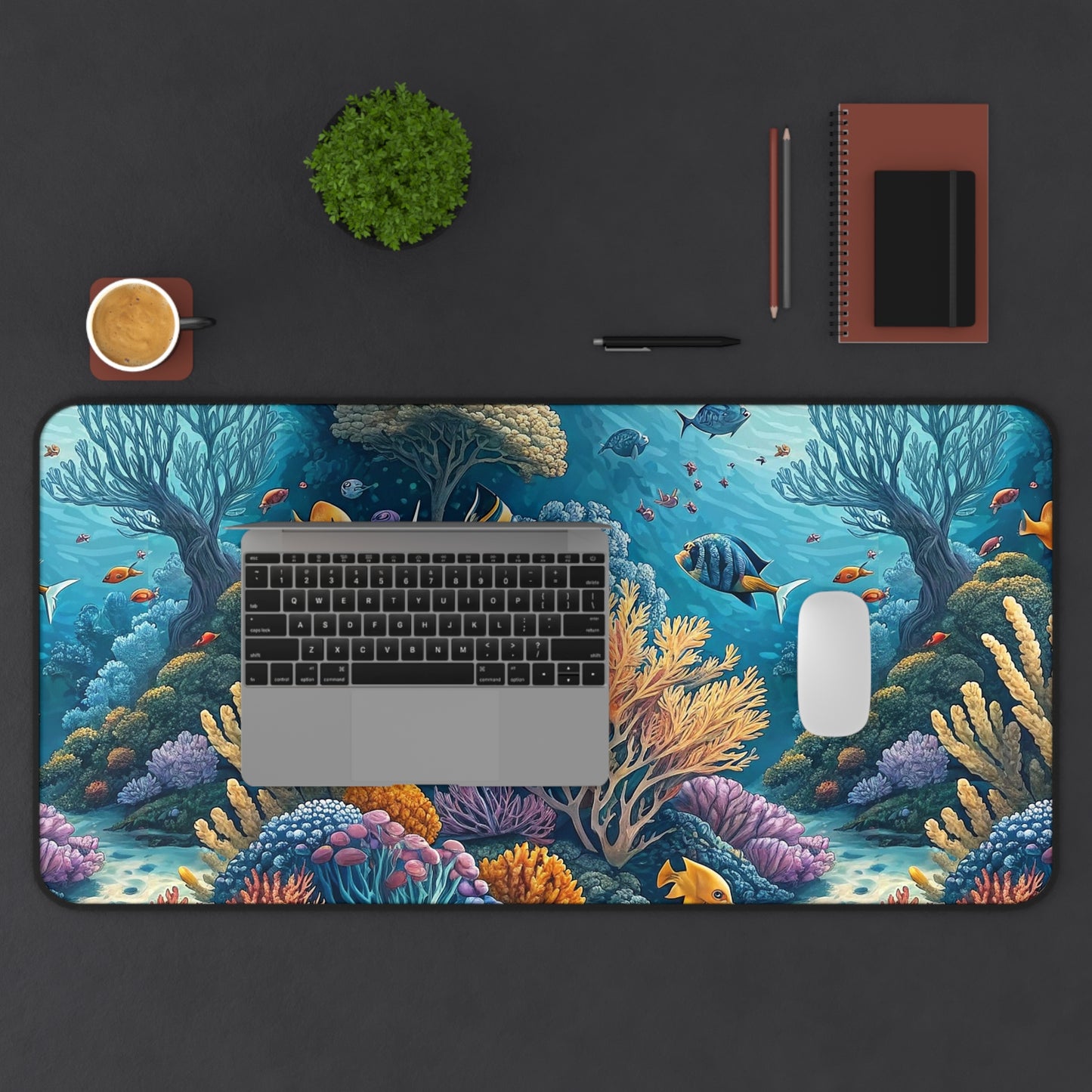 Coral Reef Desk Mat – Ocean Calm for Your Workspace