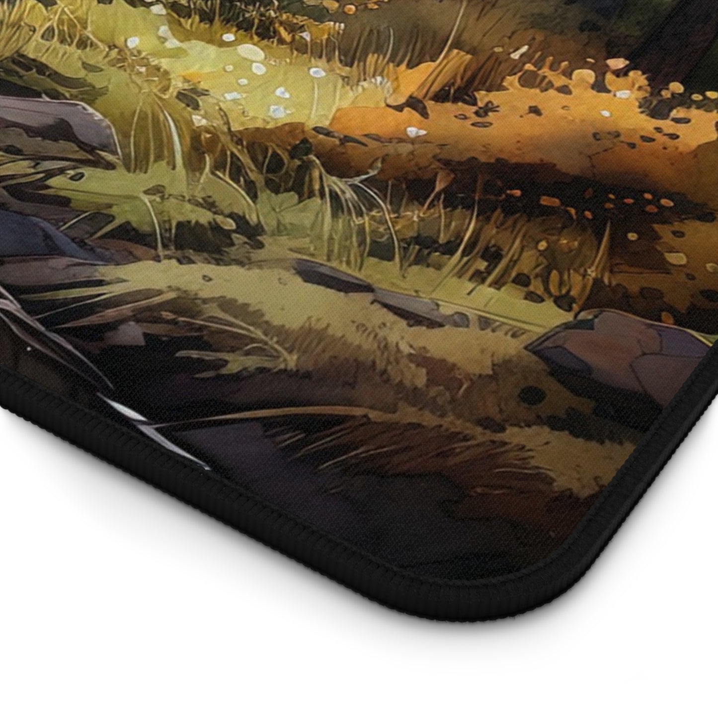 Autumn Forest Desk Mat – Watercolor Calm for Your Workspace