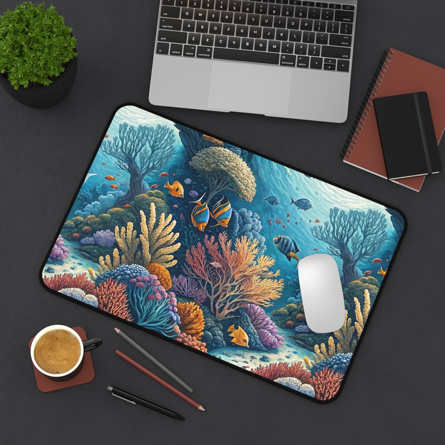 Coral Reef Desk Mat – Ocean Calm for Your Workspace