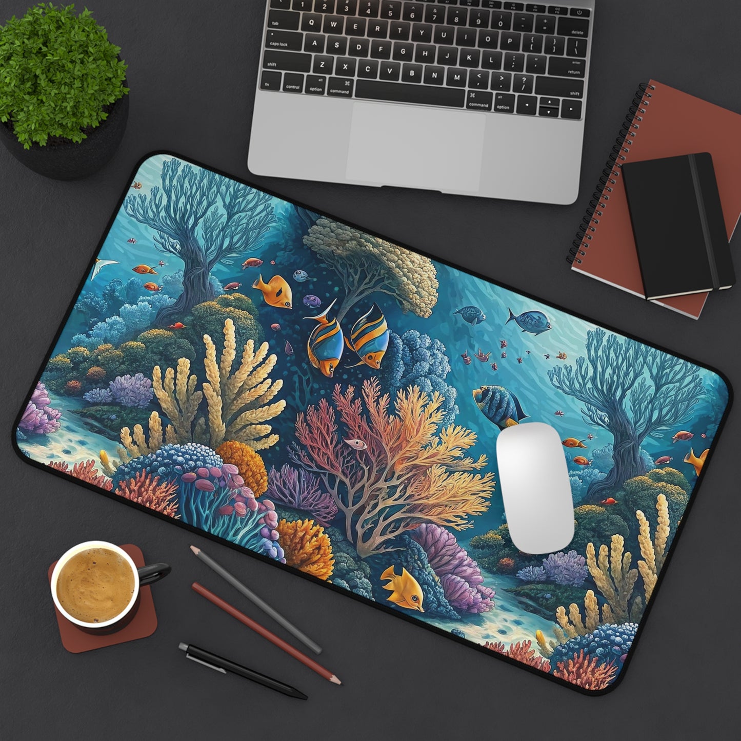 Coral Reef Desk Mat – Ocean Calm for Your Workspace