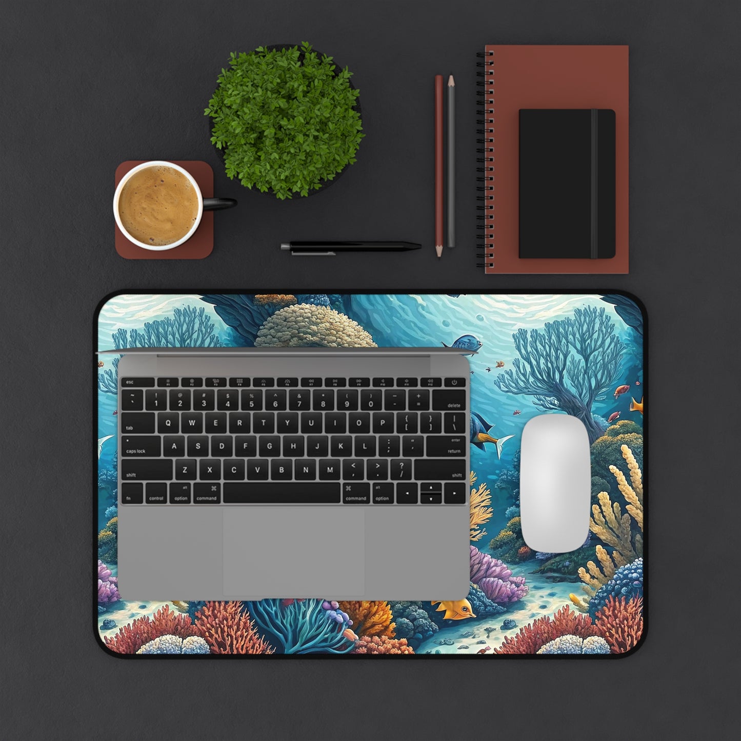 Coral Reef Desk Mat – Ocean Calm for Your Workspace