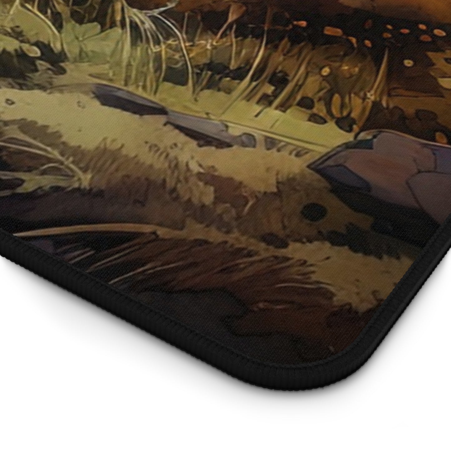 Autumn Forest Desk Mat – Watercolor Calm for Your Workspace